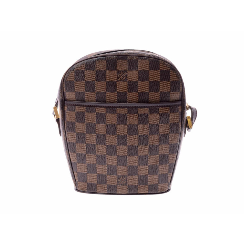 Louis Vuitton Damier Ipanema Brown Leather Shoulder Bag